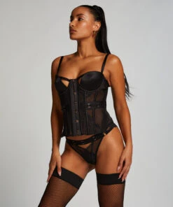 String Taille Haute Pleasure - Noir