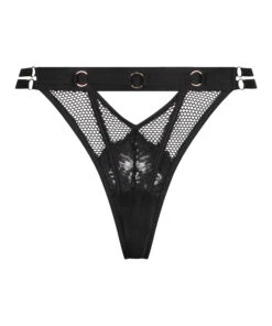String Taille Haute Pleasure - Noir -Sous-vêtement Soldes 2024 202276 5