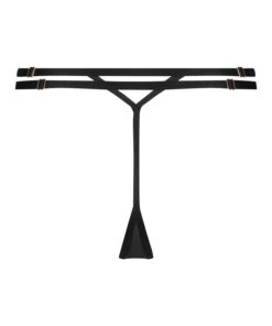 String Taille Haute Pleasure - Noir -Sous-vêtement Soldes 2024 202276 6