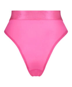 Slip Brésilien Taille Haute Glossy - Rose -Sous-vêtement Soldes 2024 202286 6