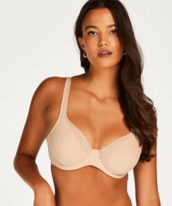 Soutien-gorge à Armatures Non-préformé En Maille - Beige