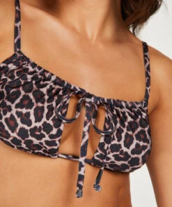 Haut De Bikini Bandeau Leopard Columbia - Marron -Sous-vêtement Soldes 2024 202951 2