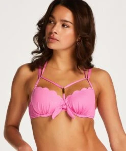 Haut De Bikini Préformé à Armatures Scallop - Rose
