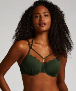 Haut De Bikini Préformé à Armatures Scallop - Vert