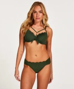 Haut De Bikini Préformé à Armatures Scallop - Vert -Sous-vêtement Soldes 2024 203053 3