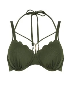 Haut De Bikini Préformé à Armatures Scallop - Vert -Sous-vêtement Soldes 2024 203053 5