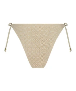 Bas De Bikini Jambes Hautes Crochet Lurex - Blanc -Sous-vêtement Soldes 2024 203061 6