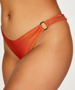 Bas De Bikini Jambes Hautes Desert - Orange -Sous-vêtement Soldes 2024 203067 2