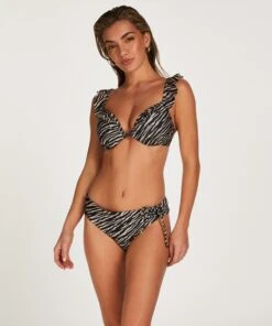 Haut De Bikini Préformé à Armatures Zebra - Marron -Sous-vêtement Soldes 2024 203092 3