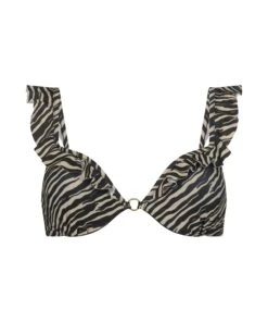 Haut De Bikini Préformé à Armatures Zebra - Marron -Sous-vêtement Soldes 2024 203092 5