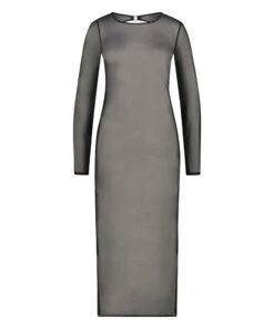 Robe Longue Extra-fine - Noir -Sous-vêtement Soldes 2024 203353 5