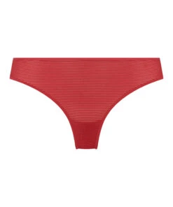 Invisible String Stripe Mesh - Rouge -Sous-vêtement Soldes 2024 203884 5