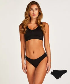 Lot De 2 Slip Kim Cotton - Noir